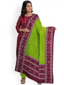 KALPRA FASHION Geometric Printed Pure Cotton Unstitched Dress Material