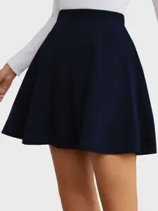 DIMPY GARMENTS Women High Waist Flared Mini Skirt