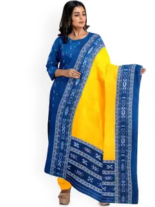 KALPRA FASHION Geometric Printed Pure Cotton Unstitched Dress Material