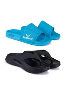 BERSACHE Men Pack of 2 Casual with Regular wear with Ultra Soft Technology Flip Flop