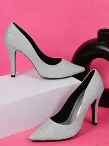 Flat n Heels Women Embellished Block Pumps