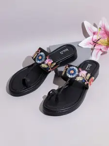 Inc 5 Women Embroidered Ethnic One Toe Flats