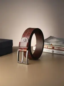 The Roadster Lifestyle Co. Men Textured Leather Belt