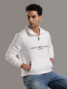 Tommy Hilfiger Men Brand Logo Printed Ribbed Sweatshirt