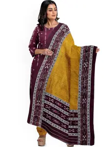 KALPRA FASHION Geometric Printed Pure Cotton Unstitched Dress Material