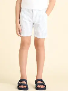 U.S. Polo Assn. Kids Boy Striped Mid-Rise Regular Fit Regular Shorts