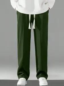 SAKHWALA Men Straight-Fit High-Waist Track Pant