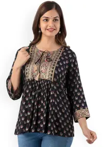 DMP FASHION Women Geometric Flared Sleeves Kurta