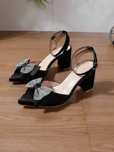 PURPLEHUNT Women Block Heel Mules