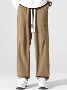The Roadster Lifestyle Co Men Loose Fit Trousers With Drawstring