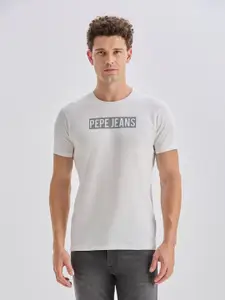 Pepe Jeans Brand Logo Printed Slim Fit T-shirt