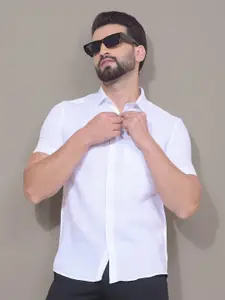 Crimsoune Club Men Classic Fit Solid Spread Collar Cotton Casual Shirt