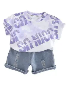 StyleCast x Revolte Boys Printed Pure Cotton T-shirt With Shorts