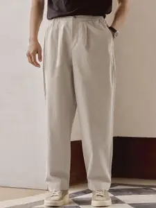 Andamen Men Casual Cotton Stretch Woven Straight Fit Trouser