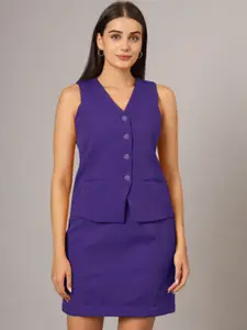 BRINNS V-Neck Waistcoat With Skirt