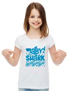 SHUBHAM DESIGNER GALLERY Girls Graphic Printed Round Neck T-shirt