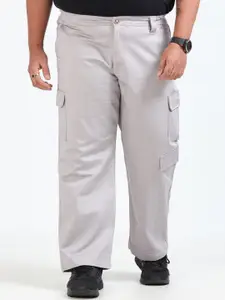 NEVER NEUD Men Plus Size Losse Fit Boohoo Curve Cargos Trousers