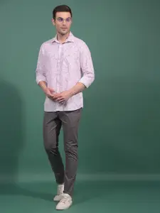 Crimsoune Club Men Classic Fit Floral Printed Spread Collar Cotton Casual Shirt