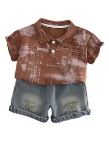 StyleCast x Revolte Boys Printed T-shirt with Shorts