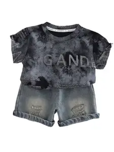 StyleCast x Revolte Boys Printed T-shirt With Shorts