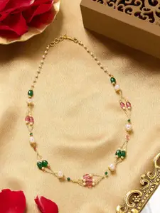 AMI Gold-Plated Artificial Beaded Necklace