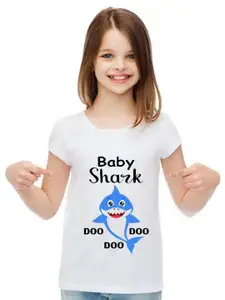 SHUBHAM DESIGNER GALLERY Girls Graphic Printed Round Neck T-shirt