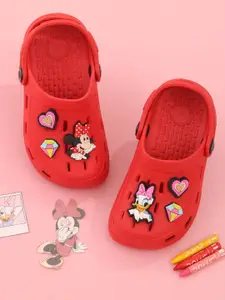Yellow Bee Girls Self Design Clogs Flip Flops