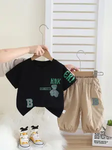 StyleCast x Revolte Boys Printed Pure Cotton T-shirt With Capris