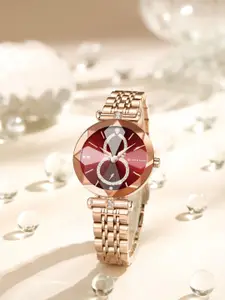 GIORDANO Women Embellished Dial & Stainless Steel Straps Analogue Watch GZ-60092-22