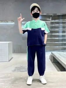 StyleCast x Revolte Boys Colourblocked T-shirt With Trousers