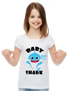 SHUBHAM DESIGNER GALLERY Girls Graphic Printed Round Neck T-shirt