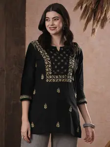 ADA Women Ethnic Motifs Embroidered Chikankari Chikankari Kurti