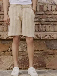 Andamen Men Striped Regular Fit Mid Rise Regular Shorts