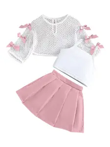 StyleCast x Revolte Girls Round Neck Top With Skirt