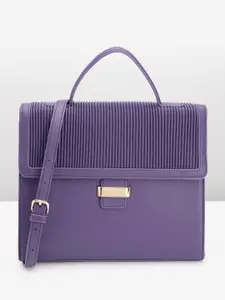 Allen Solly Striped Detail Textured Satchel