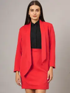 BRINNS Shawl Collar Blazer With Skirt