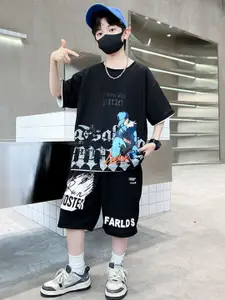 StyleCast x Revolte Boys Printed T-shirt with Shorts