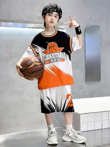 StyleCast x Revolte Boys Printed Round Neck Pure Cotton T-shirt with Shorts