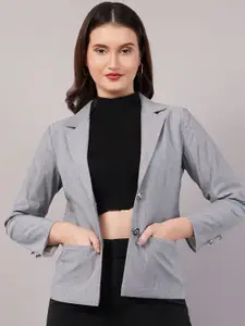 Purple State Slim-Fit Single Breasted Formal Blazer