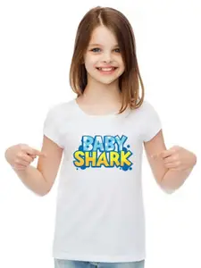 SHUBHAM DESIGNER GALLERY Girls Graphic Printed Round Neck T-shirt