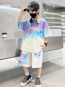 StyleCast x Revolte Boys Printed T-shirt With Shorts