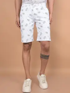 Crimsoune Club Men Cotton Floral Printed Slim Fit Shorts