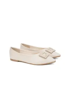 Sherrif Shoes Women Beige Casual Embellished Mules Flats