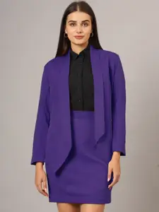 BRINNS Shawl Collar Blazer With Skirt