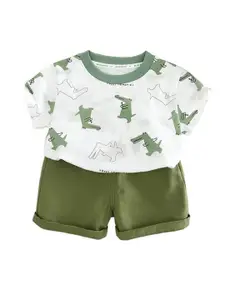 StyleCast x Revolte Boys Abstract Printed Pure Cotton T-shirt With Shorts