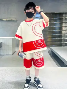 StyleCast x Revolte Boys Printed Round Neck T-shirt With Shorts