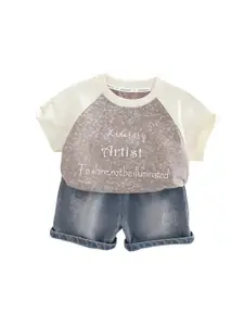 StyleCast x Revolte Boys Printed T-shirt With Shorts