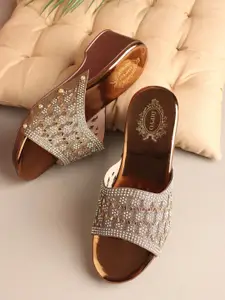 DIPYO Women Embellished Wedge Heel Sandals