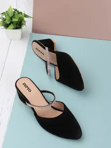 DIPYO Women Embellished Block Pumps