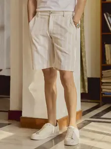 Andamen Men Casual Cotton Flex Print Regular Fit Shorts-30-Reg